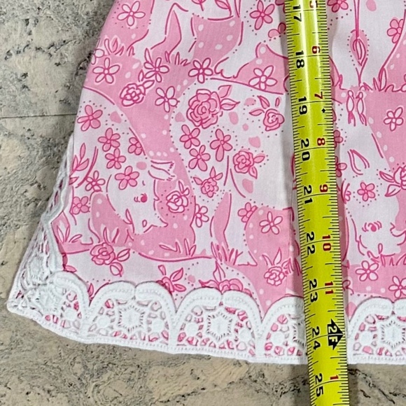 Lilly Pulitzer Pink White Rhino Run for the Roses Tunic Sleeveless Size 2 - Picture 7 of 9